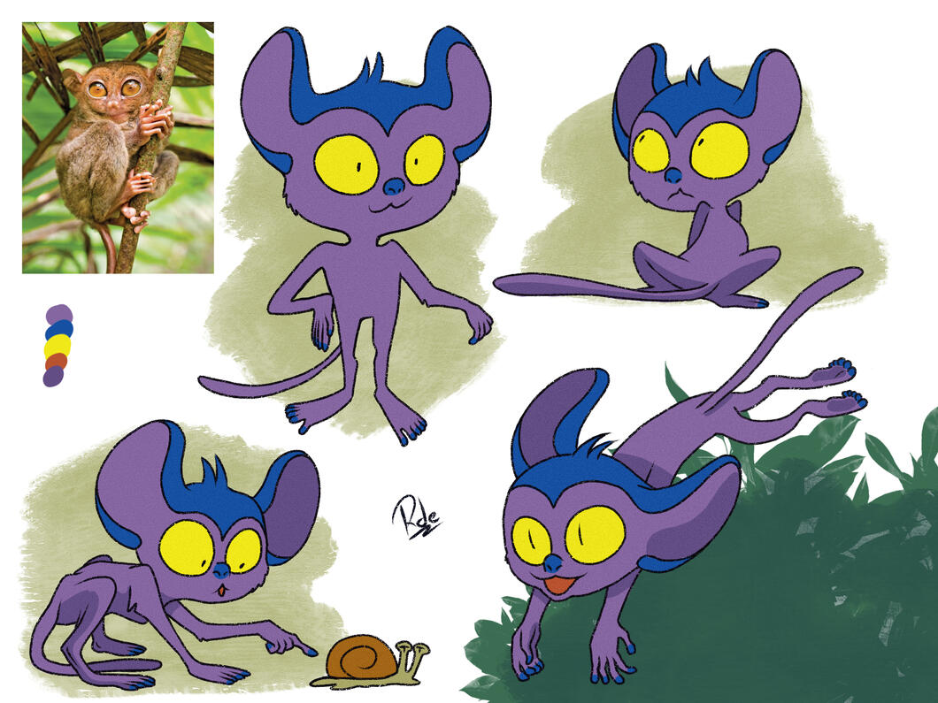 Tarsier inspired creature design.